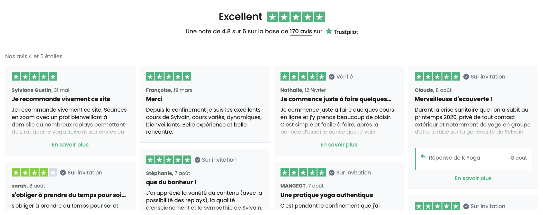 trustpilot k yoga